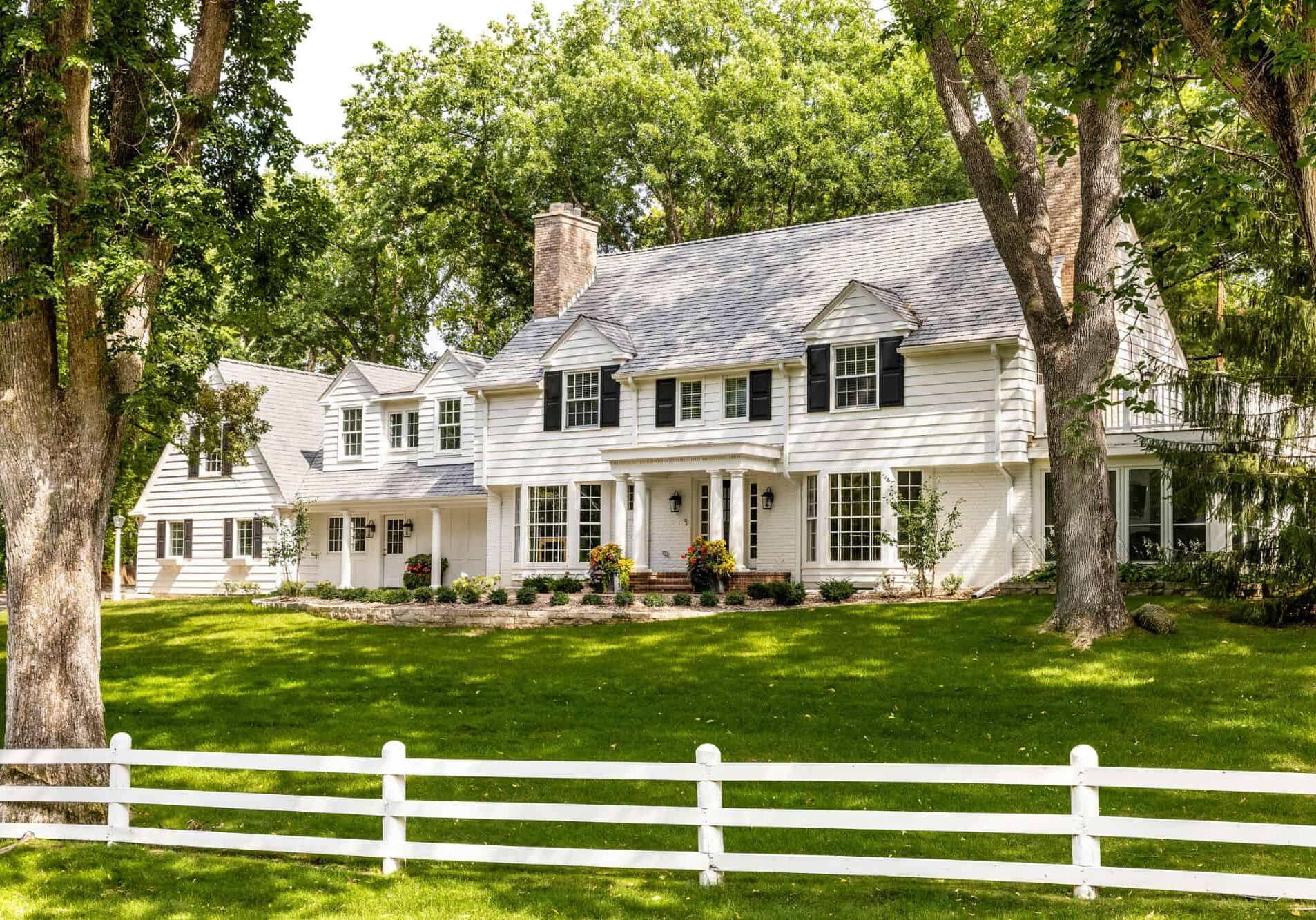 EDINA traditional colonial home renovation exterior